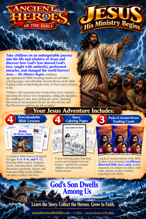 Jesus — His Ministry Begins - Bible Lessons (Includes 3 Packs Trading Cards)